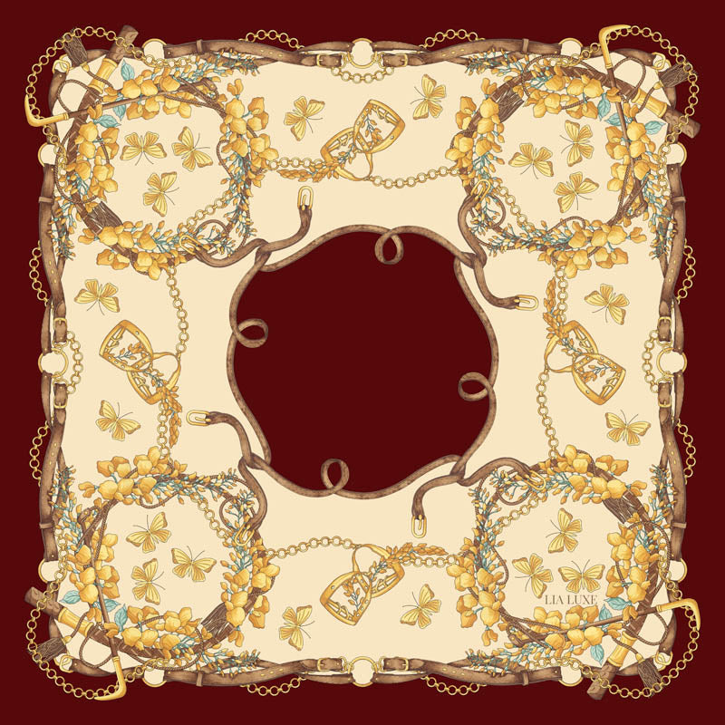 Silk scarves VENICE ,,rosso,,