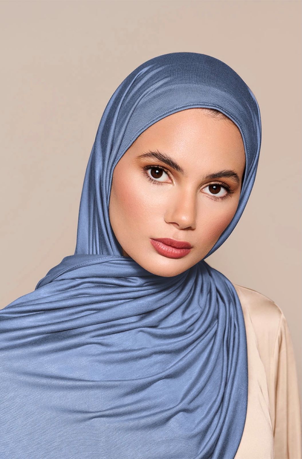 Instant Premium Jersey Hijab Denim Left