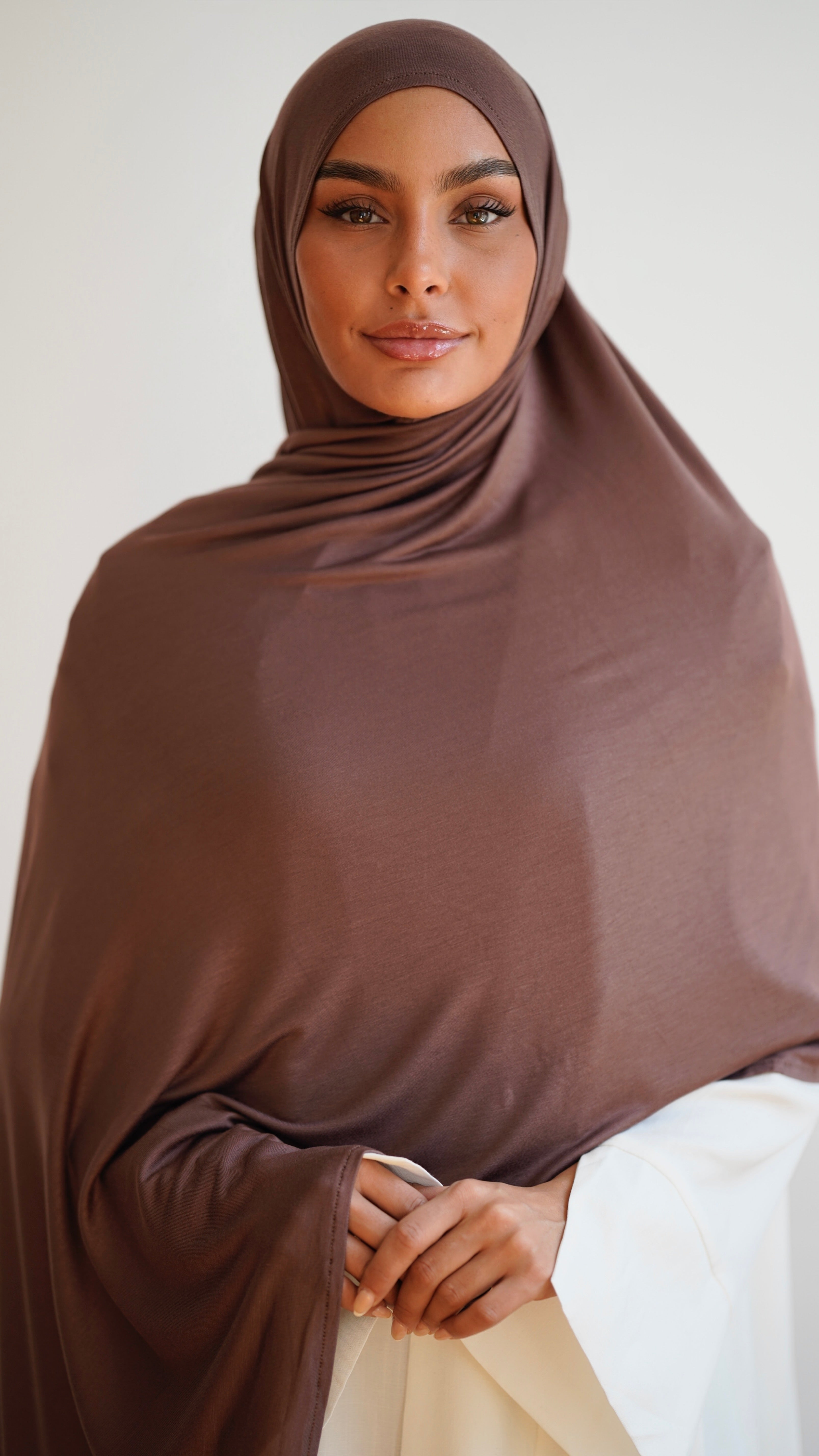 Instant Premium Jersey Hijab Mocca Brown