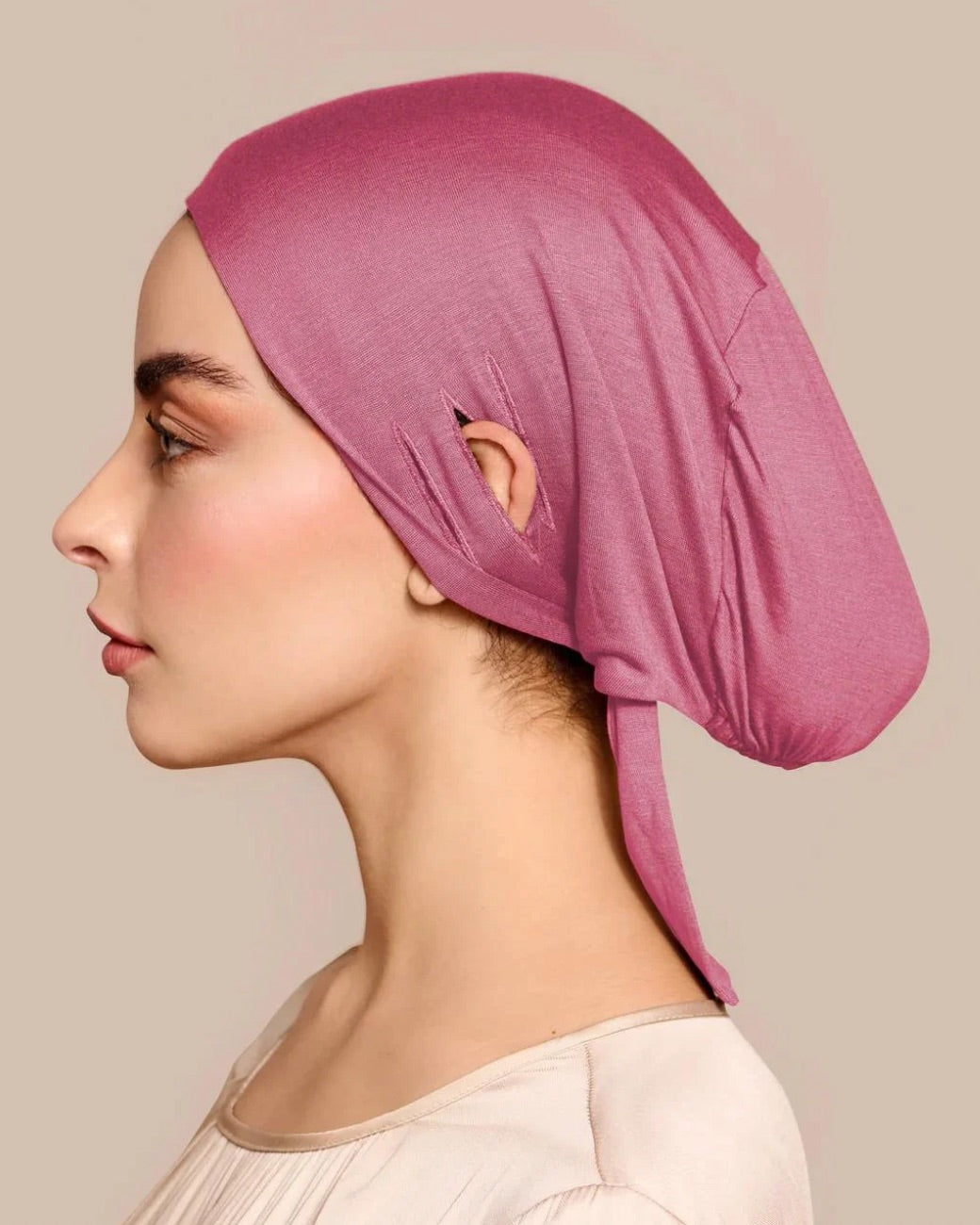 Underscarf Underheadscarf Hijab Bone Rose Red