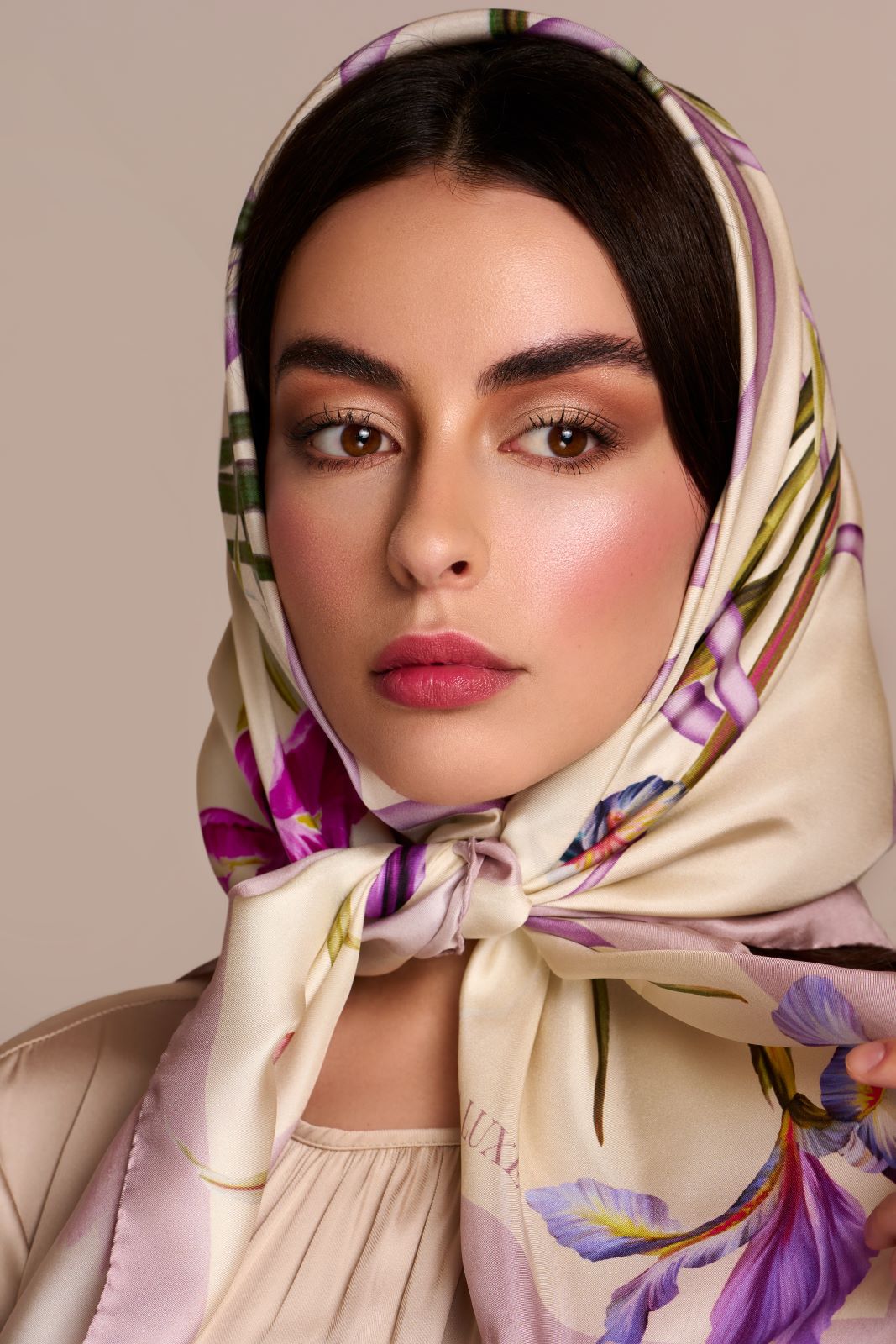Silk scarves COMO ,,pink,,