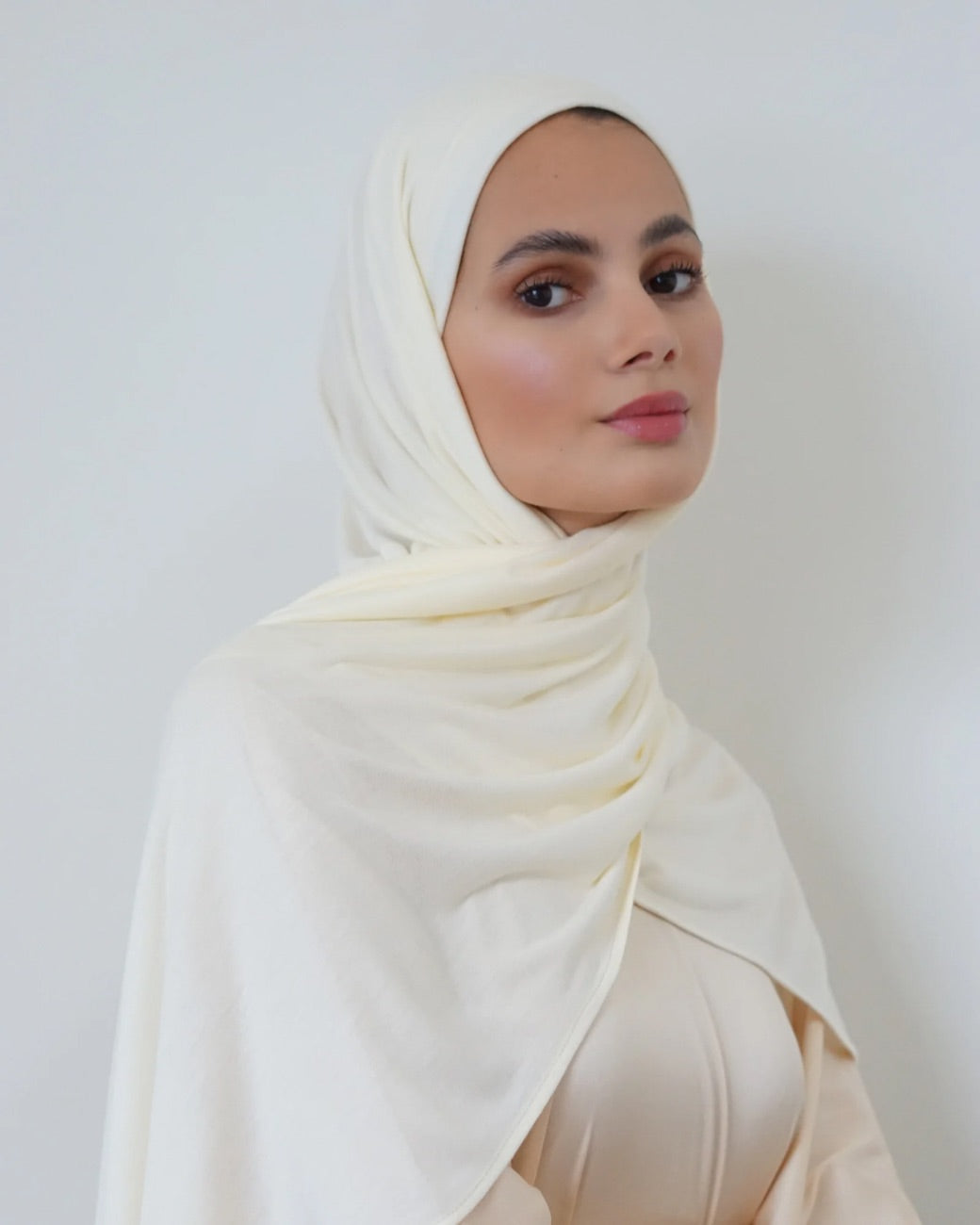 Jersey Hijab Bamboo Ivory