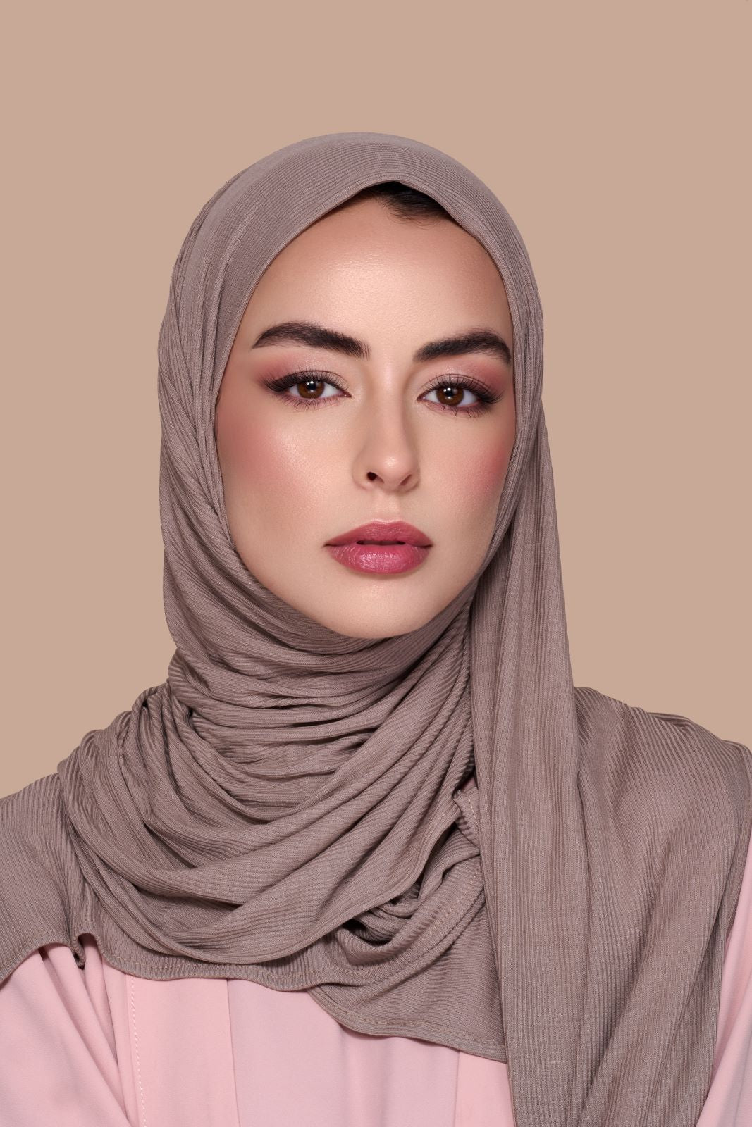 Ribbed Hijab Taupe