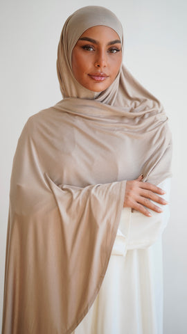 Instant Premium Jersey Hijab Vanilla