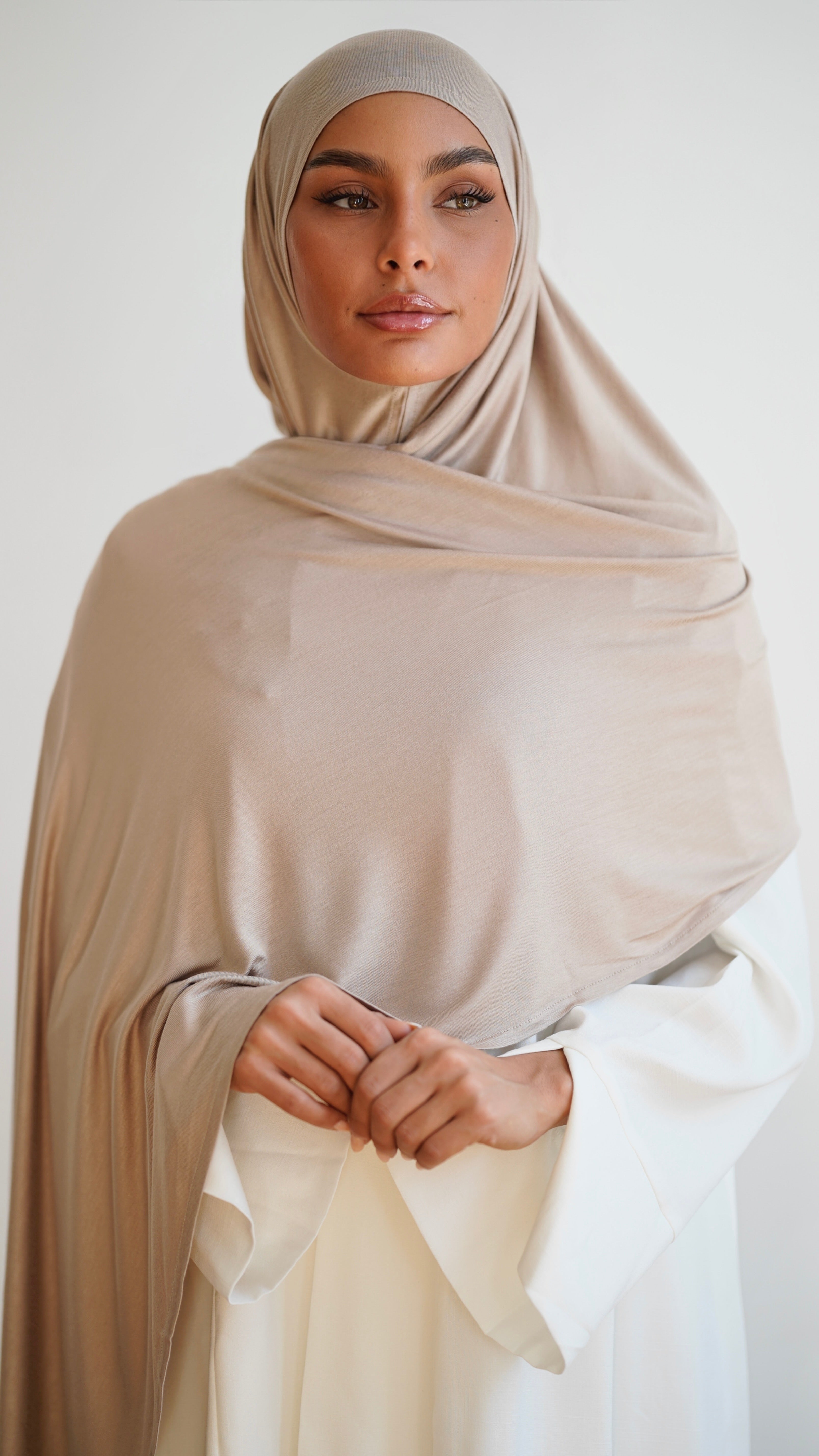 Instant Premium Jersey Hijab Vanilla
