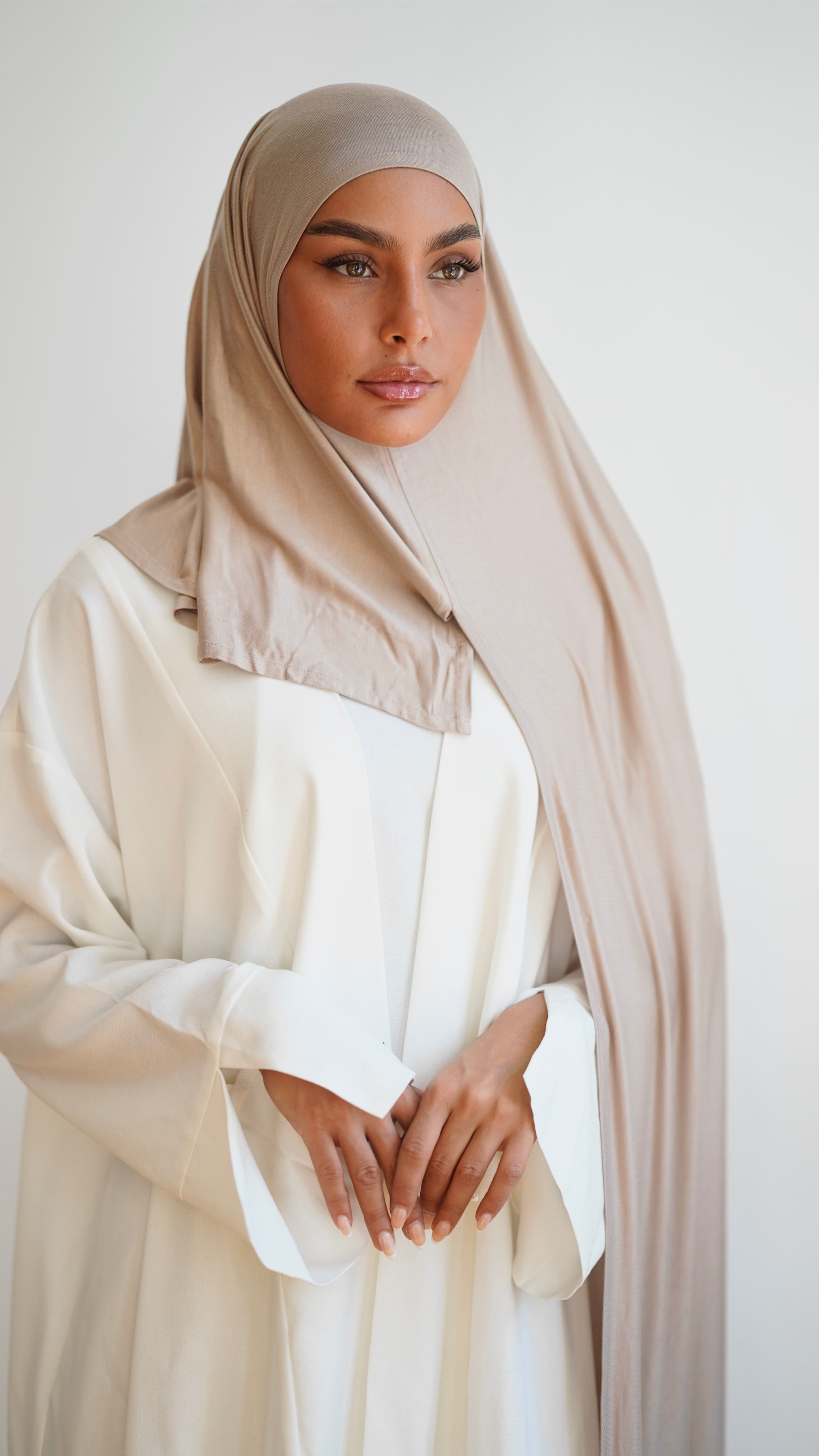 Instant Premium Jersey Hijab Vanilla
