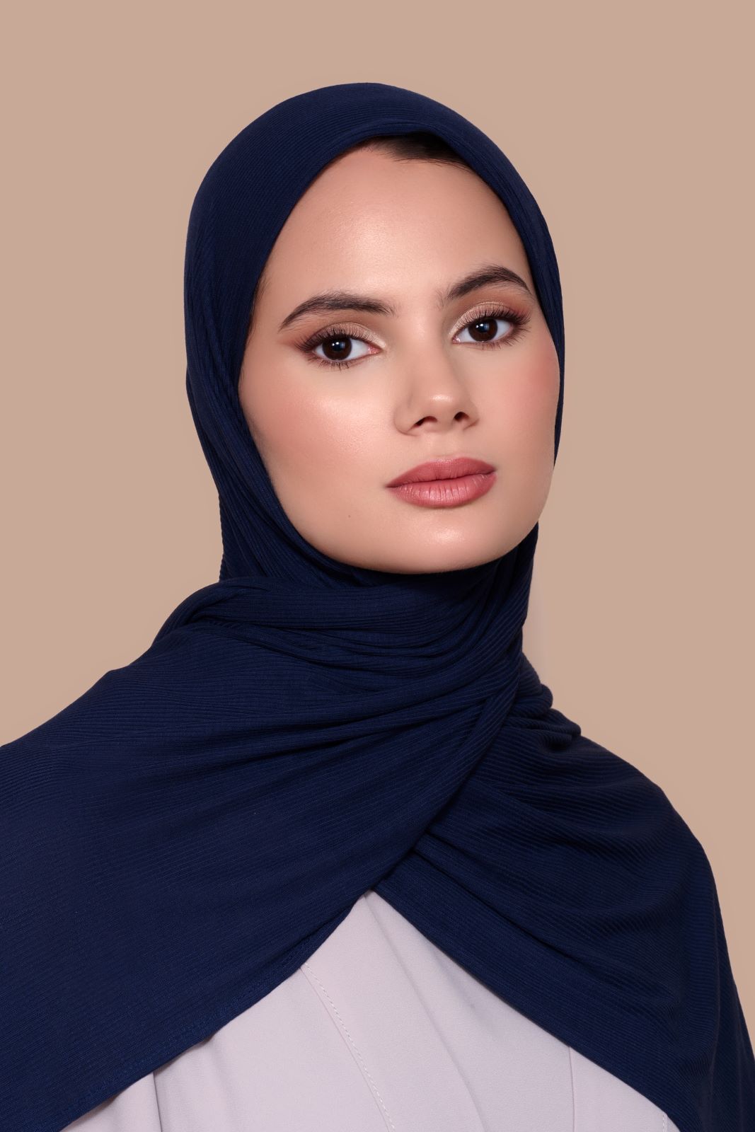 Ribbed Hijab Navy