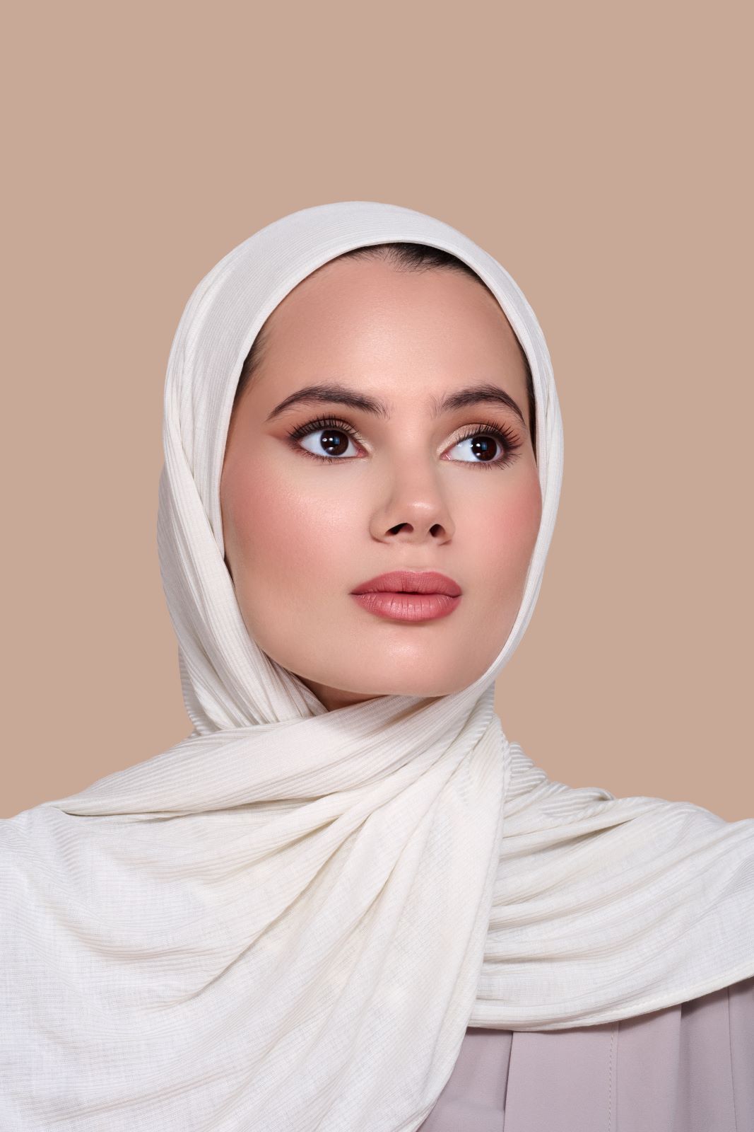 Ribbed Hijab Off-White