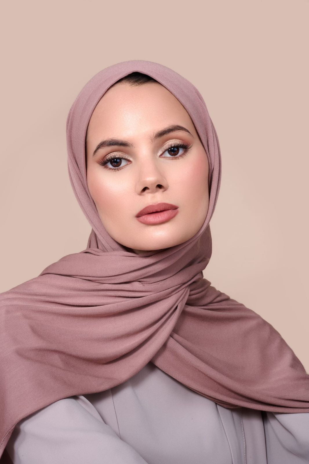 Instant Premium Jersey Hijab Dark Powder