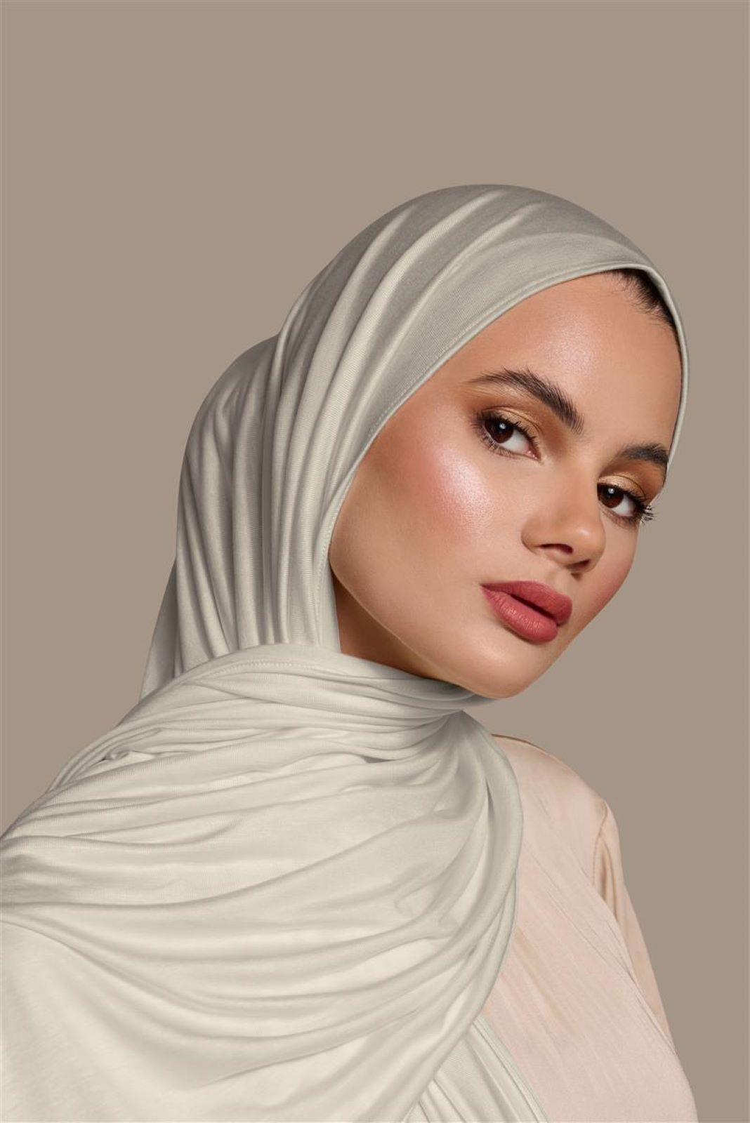 Instant Premium Jersey Hijab Off-White