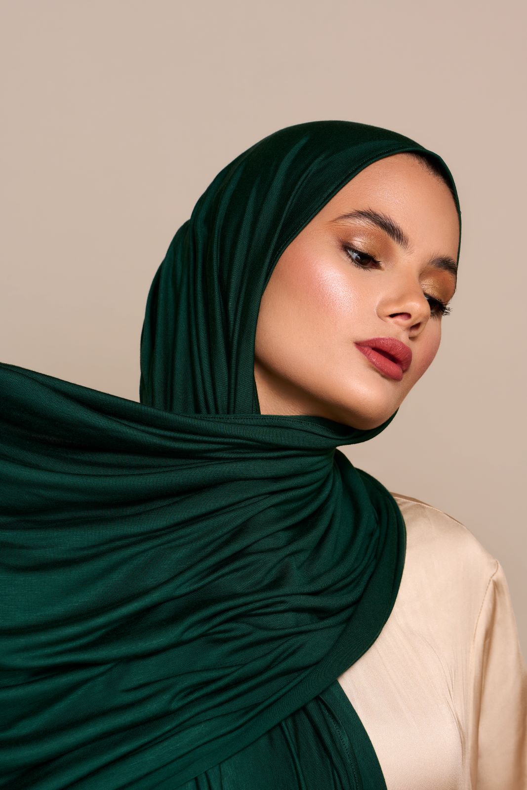 Instant Premium Jersey Hijab Pine Green