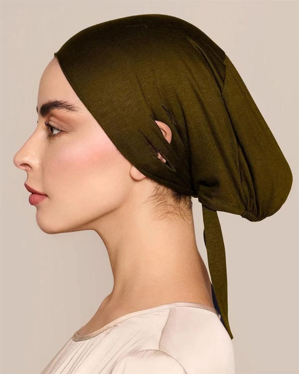 Untertuch Unterkopftuch Hijab Bone Dark Olive